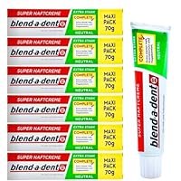 blend-a-dent Super Haftcreme Extra Stark Neutral 6×70g – Geschmacksfreie Prothesencreme mit Langzeithalt | Sicherer Halt für Zahnprothesen | Sanft & zuverlässig für empfindliche Nutzer