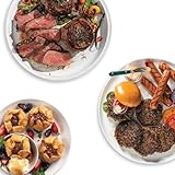 Omaha Steaks Deluxe Ribeye Gift Box (4 Bacon-Wrapped Ribeyes, 4 Omaha Steaks Burgers, 4 Gourmet Jumbo Franks, 4 Potatoes au Gratin, 4 Caramel Apple Tartlets, 1 jar Seasoning)