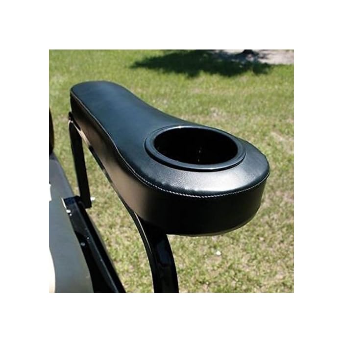 Buy Set of (2) Black Armrests Cup Holders for Golf Cart Rear Seat EZGO Club Car YMH Online at