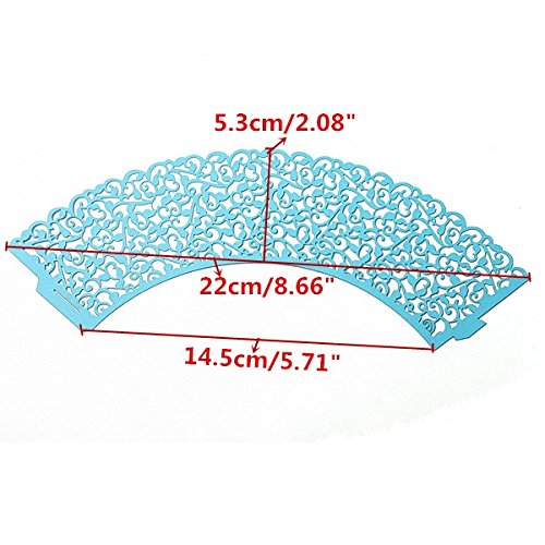 Saitec ® Pack Of 60 Filigree Little Vine Lace Laser Cut Cupcake Wrapper Liner Baking Cup Muffin Case Trays Wedding Birthday Party Decoration (Gold) #TOP6