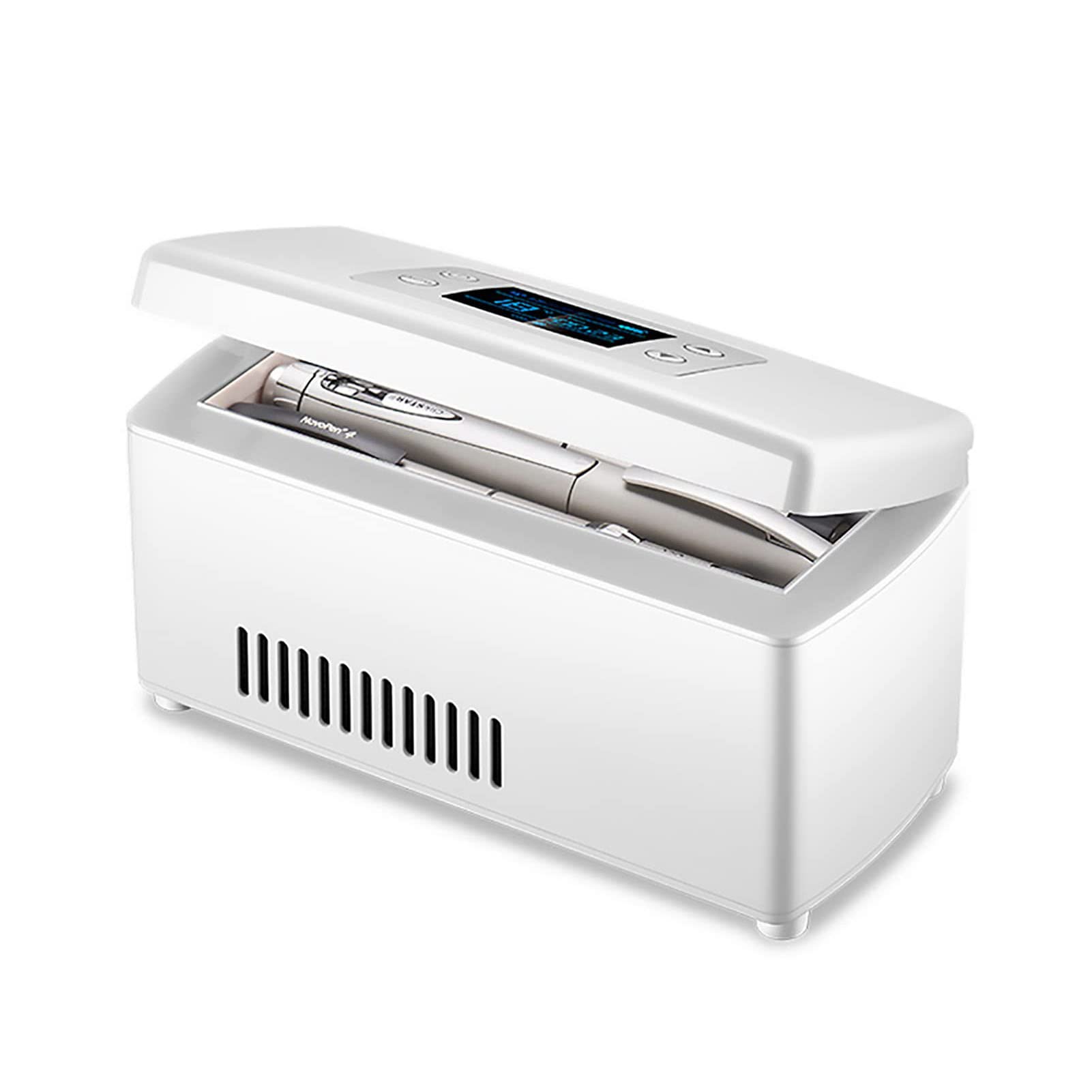 Nevera PortáTil para Medicinas, Nevera PequeñA para Coche, Mini Nevera Bolsa Termostato USB Adecuado para Viajes/interferón, Rango de Temperatura 2°C~18°C