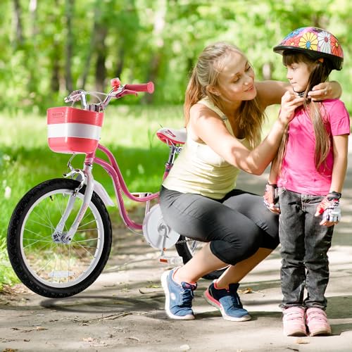 Image of Royalbaby Princess Girls Kids Bike 12 14 16 18 20 Inch Children Bicycle with Basket for Age 3-12 Years