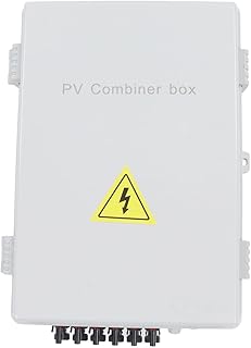 6 Strings PV Combiner Box with 10A Rated Current Fuse and 63A Solar DC Breaker, IP65 Waterproof Solar Combiner Box Arreste Anti Reflux for Off Grid Solar Panel System