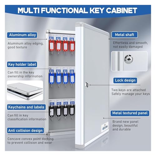 Caja fuerte de aluminio para hormigas inmobiliarias, segura con Hoo, soporte para llaves para un fácil acceso y seguridad mejorada