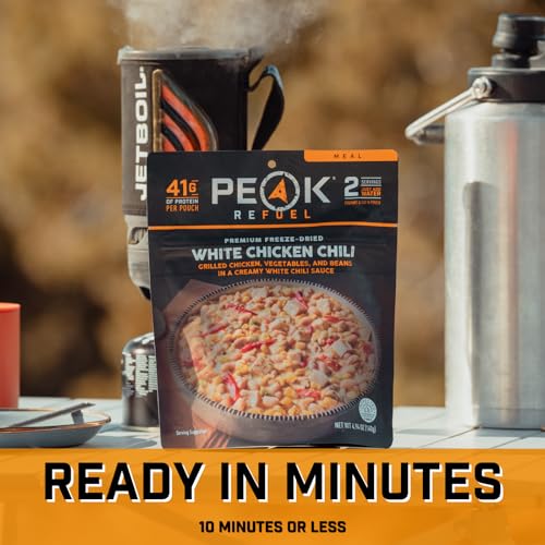 Peak Refuel White Chicken Chili | 41g Protein | 760 Calories | 100% Real Meat | Premium Freeze Dried | Amazing Taste & Quality | Backpacking & Camping & Prepper Food | 2 Servings - Image 6