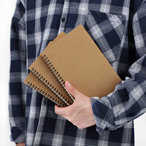 Eusoar Hard Cover Spiral Notebook, A5 3Pack 5.5"X8.3" 120 Pages Graph Spiral Notebook Journals, Wirebound Journal Sketch Notebook For Math And Science Students Engineering Artist Drawing #TOP6