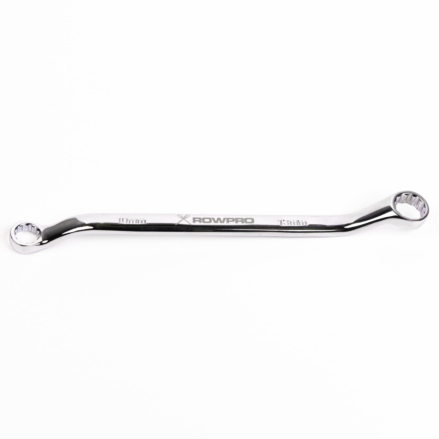 ROWPRO Rigger Jigger 10mm 13mm Offset Spanner, Chrome Dual-End Rowing Wrench for Boat Rigging, Lightweight Tool for Rowers
