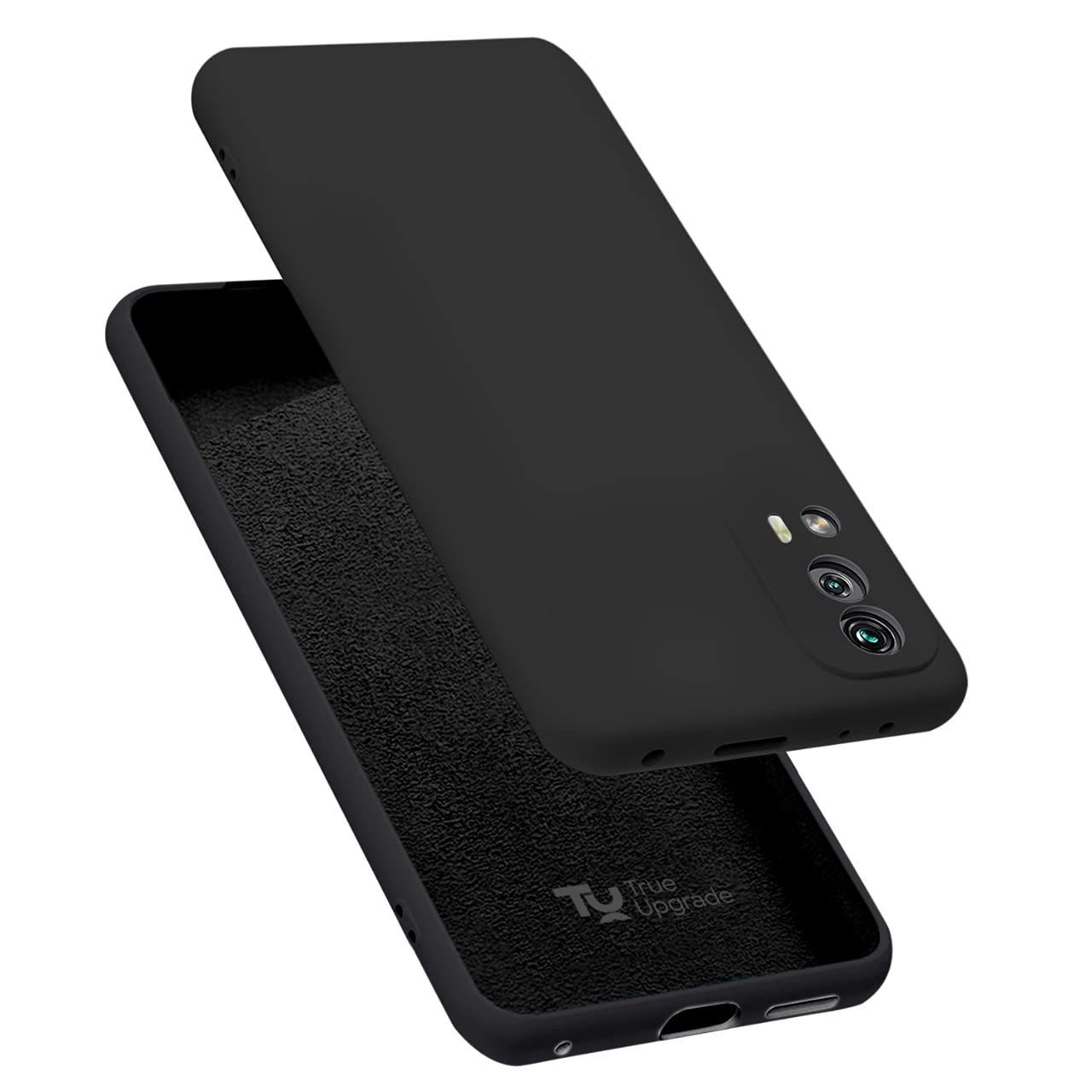 TRUEUPGRADE Liquid Silicone iQOO Z3 5G Back Case Cover | Microfiber Inside | 360 Degree Protection Back Case Cover for iQOO Z3 5G (Black)