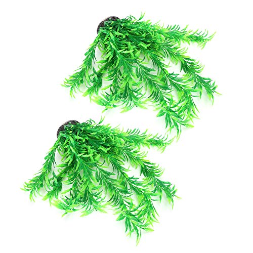 Annadue Plantas Acuáticas Artificiales para Decoración de Acuario, Paisaje de Pecera, Bola Verde, Hierba, Planta Acuática Falsa, Acuario