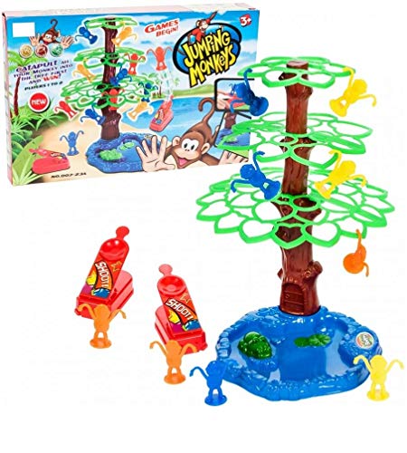 - Jumping Monkeys  Jeu d'action génial de catapulte Singe Jeu d'essorage Jeu de famille Jeu de société Jeu d'adresse avec grand facteur de plaisir