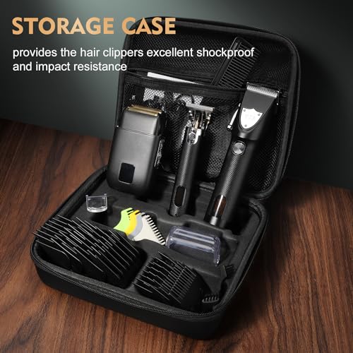 Suttik Professional Hair Clipper Set for Men, Barber Kit Clipper and Trimmer Set, Electric Foil Shavers for Men with Travel Case — view 5