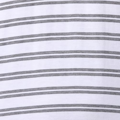 Image of Park Avenue Men's Cotton Polyester Blend Stripe Pattern Slim Fit Rib Collar Polo Neck Half Sleeve Casual T-Shirt