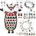 iZoeL Advent Calendrier de l'avent de bijoux 2021 pour filles enfant, 24 Bracelets Collier Père Noël de breloques en feutre Surprise pour fille nièce sœur petite-fille (feutre)