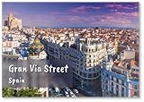Imán para nevera de la calle Gran Vía, Madrid