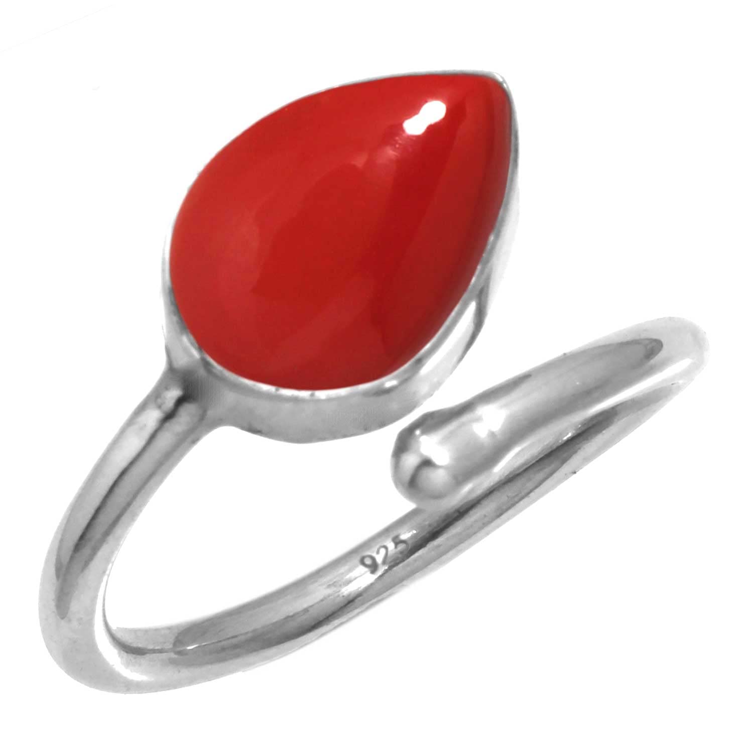 Red Stone 925 Silver Adjustable Toe Ring, Stone Boho Feet Body Jewelry Gift for Women (98803_RS_T) (B0C1H4FHBX) Amazon Price History, Amazon Price Tracker