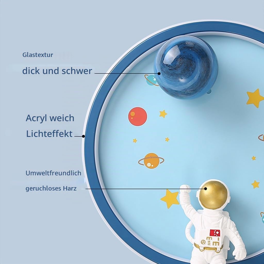 LED-Deckenleuchte Mit Ventilator Modern Deckenventilator Mit Beleuchtung Kreativ Astronaut Jungen Und Mädchen Zimmer Licht Mit Fernbedienung Schlafzimmer Decke Kindergarten Beleuchtung