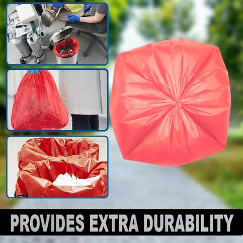 Image of ELLA Red Garbage Bags 30 x 37 Inches 3 Rolls 30 Bags Extra Large Tear Resistant Bags for Household Waste Disposal in Kitchen Bathroom Office and Outdoors With Check Duster Cloth Free