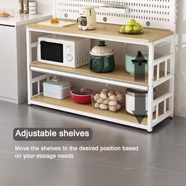 Home Storage RacksWhite Bakers Rack Coffee Station Cabinet Multi Functional Kitchen Pantry Storage for Living Room Bedroom Home Office Modern Design Space Saving Solution-7p1BI5m7