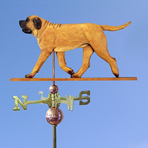 Mastiff Hand Carved & Painted Weathervane Apricot, 32 Inch (+$155.00), No