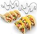 Premium Taco Holders - 4 Pack Stainless Steel Taco Stands (Holds 12 Tacos) - Oven & Dishwasher Safe Stackable Trays - Racks Hold Soft & Hard Shell Tacos
