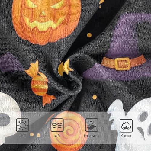 Toddler Briefs, Halloween Pumpkins Black Orange Cotton Underwear Girls, 2T–8 Years3