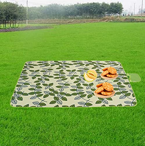 LONGSAND Outdoor Waterproof Picnic Mat Oxford Cloth Picnic Blanket Durable Beach Blanket, Great for Camping on Grass, Quick Drying,B,195x200cm (76''x78'')