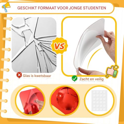 Miroir sensoriel mural interactif en lot de 3 pièces pour crèche