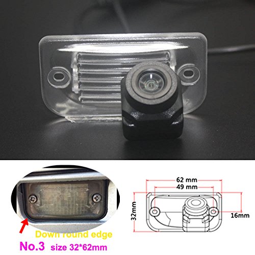 Kalakass Van Backup Camera Car Rear View Backup Camera for C-Klasse W203 Limo(NO.3), No. 3 size 32 x 62 mm down round edge - Image 3