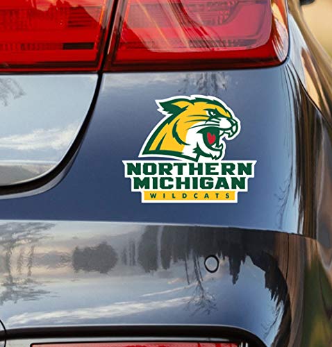 Image of Collegiate NCAA Car Decal Made from Premium Weatherproof Vinyl (Northern Michigan Wildcats)