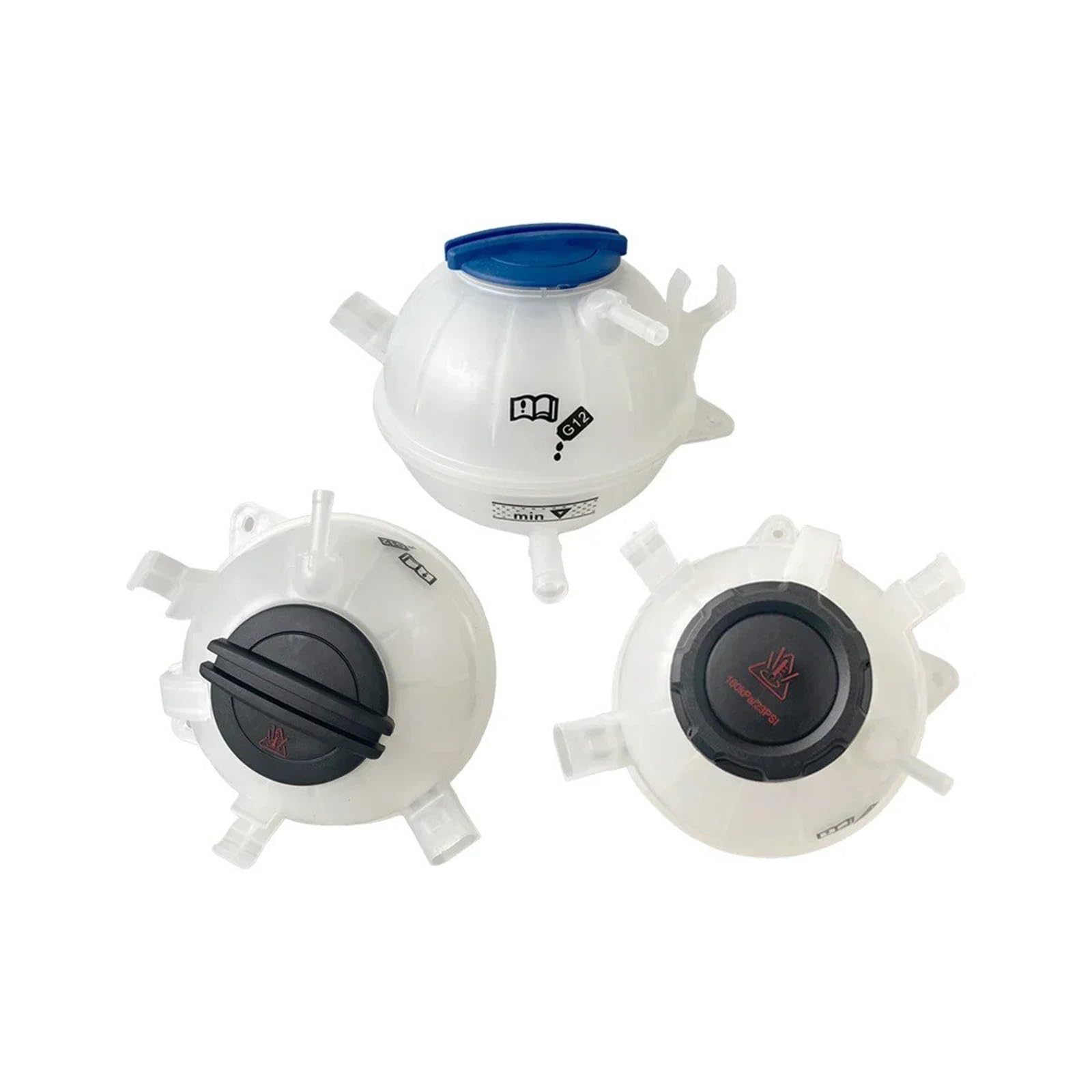 Kühlmittel Reservoir Überlauf Tank Für VW Für GOLF V 1K1 Für CADDY III Für Box Motor Kühlmittel Expansion Tank Mit Abdeckung Kappe 1K0121407(B- Black Cap)