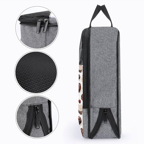 Sac chaussures de golf imprimé gâteau au chocolat coloré de voyage - 5
