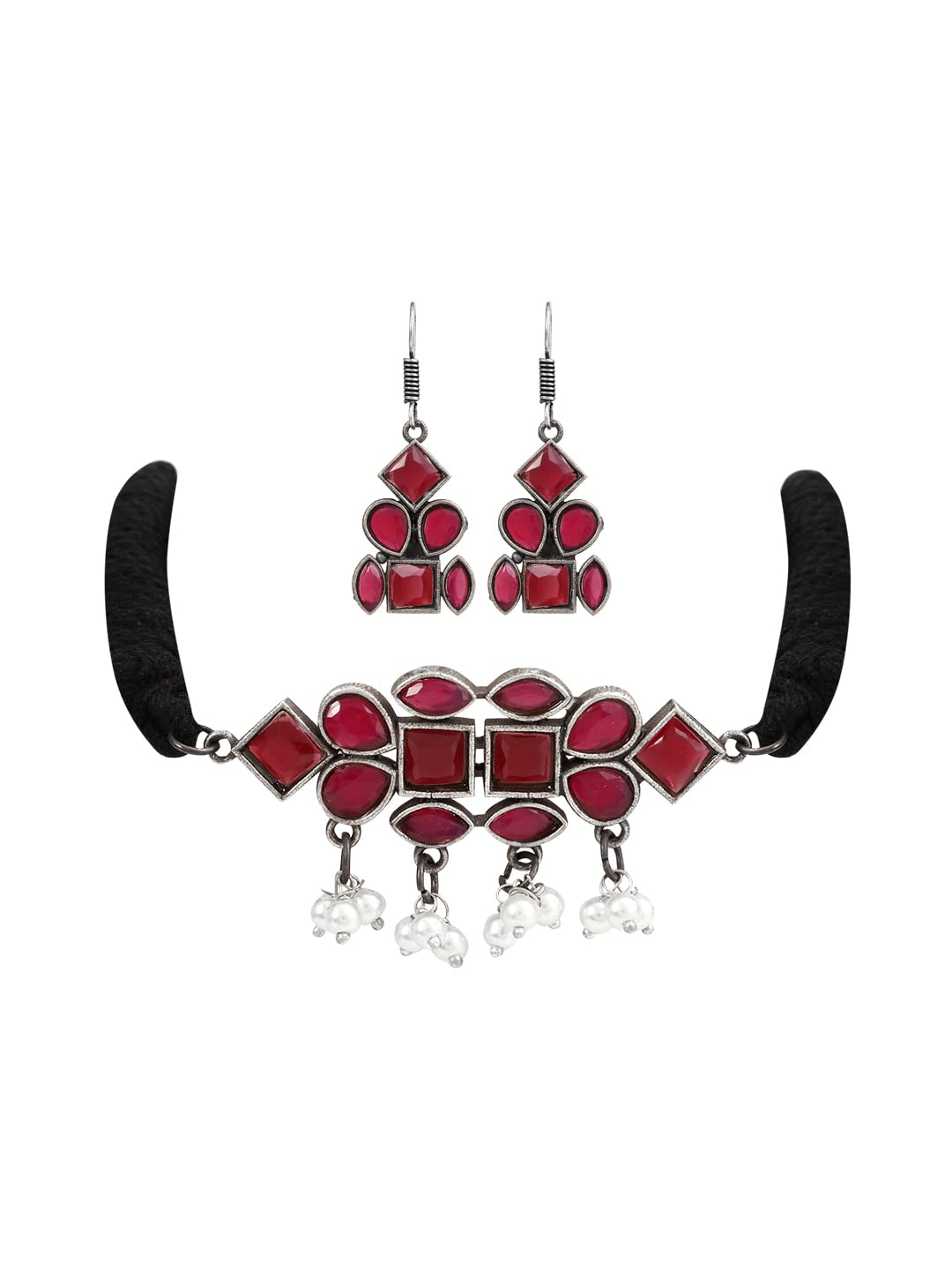 See full amazon price history chart for VENI Ad Oxidised Ruby Stone Choker-Ruby,Silver Plated Necklace for Women Girls VENI Ad Oxidised Ruby Stone Choker-Ruby,Silver Plated Necklace for Women Girls (B0B8NZV4P9) Amazon Price History, Amazon Price Tracker