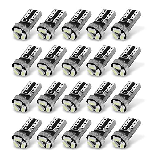 YITAMOTOR 20x T5 3-SMD Instrument Panel Cluster Dash Ice Blue LED Bulb Light Lamp 74 70 37 17