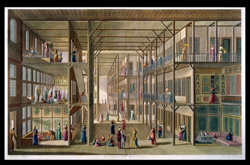 Toile Intérieur du Harem de Constantinople Melling impression d'art portrait premium