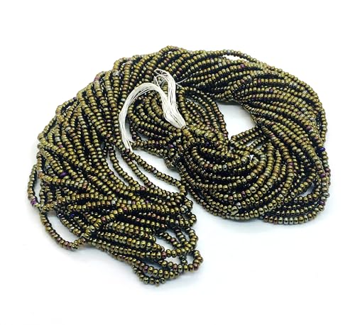Perlin Seed Beads Native American Seed Beads Pony Beads Preciosa Ornela Czech 2 mm Pack of 9000 Bronze Metallic Round