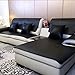 Produktbild Pu Leder wasserdichte Sofa-Abdeckung,Anti-Slip Schnitt Sofa Slipcover Haustier Möbel Protektor Fleckenbeständig Multi-größe Couch-Abdeckung -schwarz 70x150cm(28x59inch)