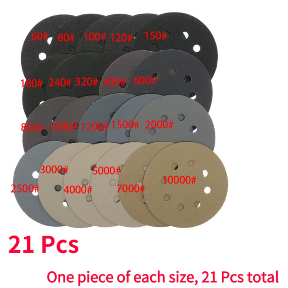 25 pièces meule 90x90mm papier abrasif triangulaire papier abrasif détail papier abrasif pour outils oscillants grain 40-400, 21 pièces, 60