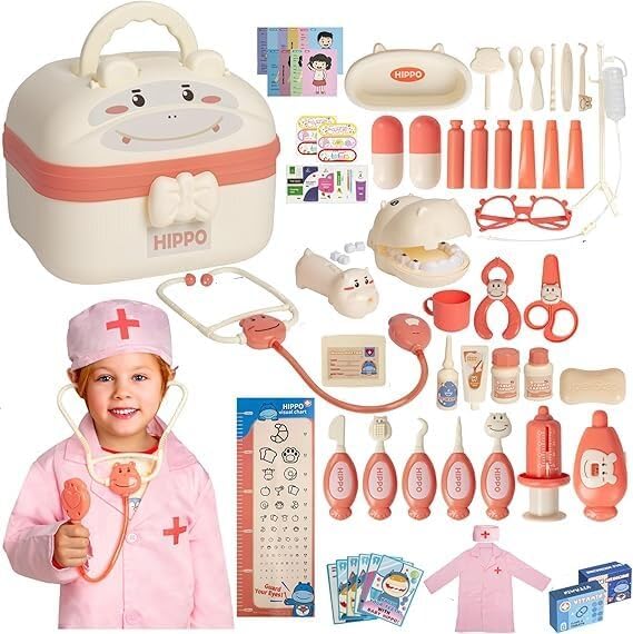 BeyondLuv Doctor Set For Kids Toys For Girls - 50Pcs Dentist Toy Set, Pretend Play for Kids, Gift Toys, birthday gift, Gifts for Girls Doctor