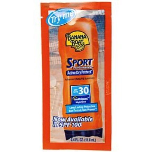 Banana Boat Sport Sunscreen, SPF 30 Protection lotion, Travel Packets 200 Count (Pack of 1)