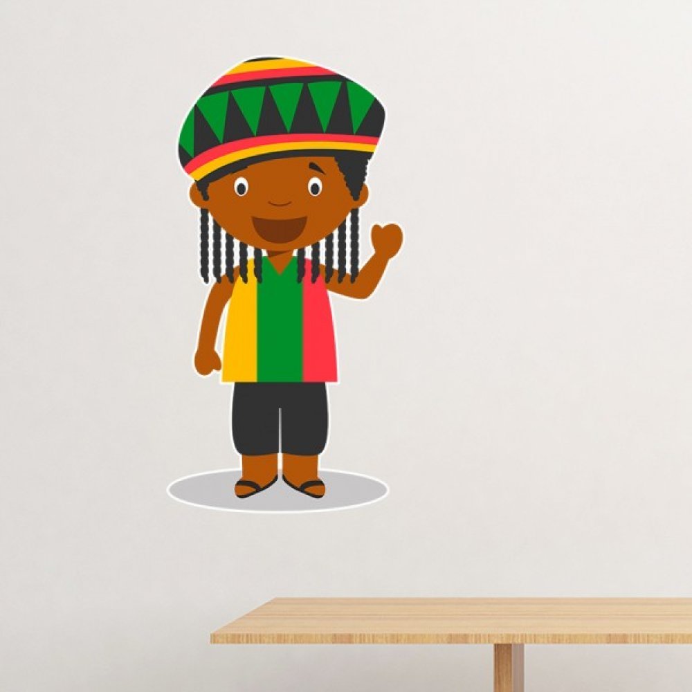 Sticker amovible sauvage Jamaïque pour relooker un mur