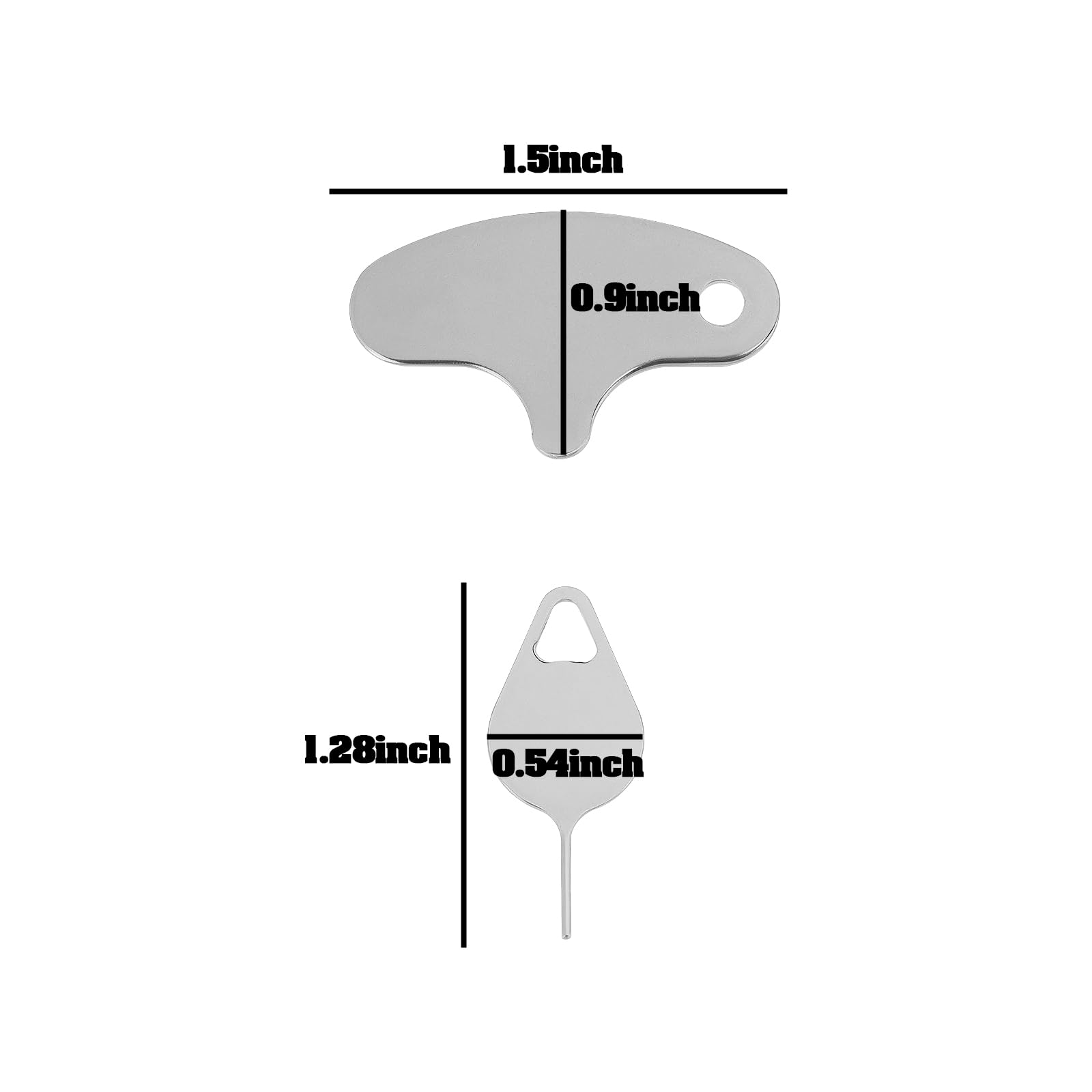 SG Store 8PCS Doorbell Key Tool Compatible with Blink Compatible with Eufy Flat Head Pin and Pointed Head Pin with Keychain Key Door Bell Release Removal Replacement Tool Silver - Image 4