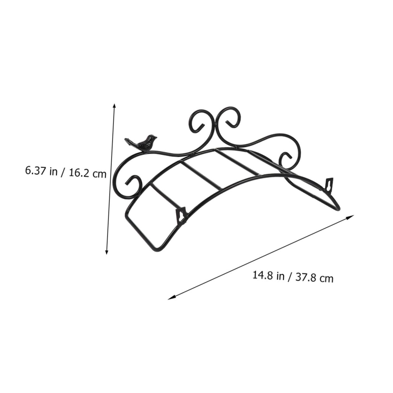 Happyyami Wandmontierter Gartenschlauchhalter mit Hoher Tragfähigkeit 2 Stück zur Schlauchaufbewahrung aus Eisen Schwarz und Elegantem Antikem Stil für Innen und Außenbereich
