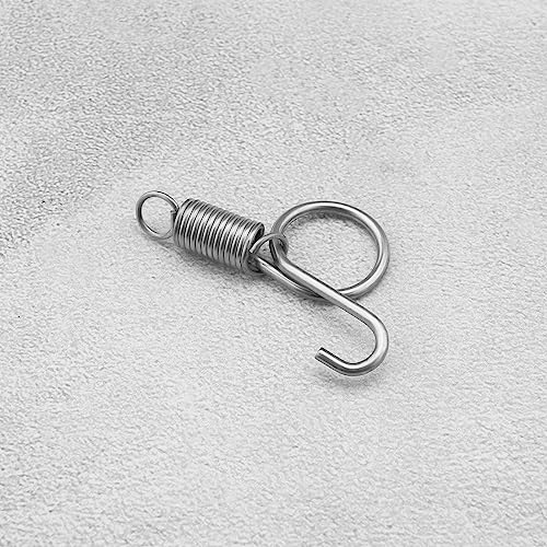 Image of The Lord of the Tools 30Pcs Spring Hook Cage Spring Cage Door Hooks Iron Spring Wire Latch Hook Cage Door Fixing Tools for Chickens Pigeons Rabbits 55mm