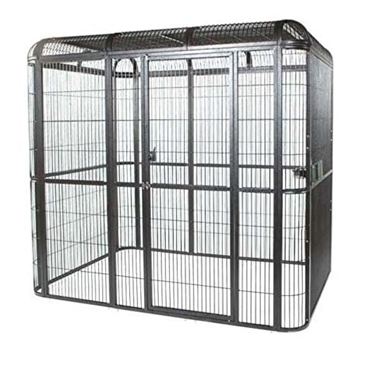 A&E Cage Co. 62" by 62" Walkin Aviary, Black