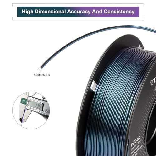 Image of TINMORRY Galaxy PETG Filament 1.75, Rapid PETG 3D Printer Filament, Compatible with Bambu FDM 3D Printer, 1 KG 1 Spool, Chameleon Blue /Purple