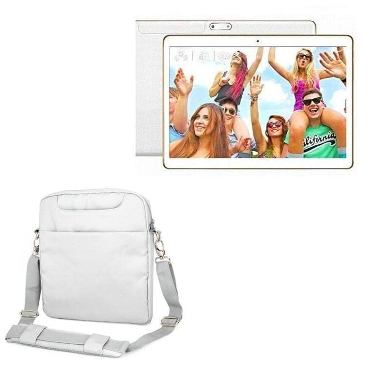 BoxWave Case Compatible with TenYiDe Android Tablet PC TYD-107 (10.1 in) - Encompass Urban Bag, Over Shoulder Messenger Straps Handle Bag Pockets - Cool Grey