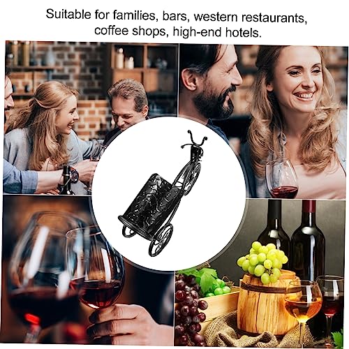 Porte-bouteilles de vin design vélo métal stable - 3