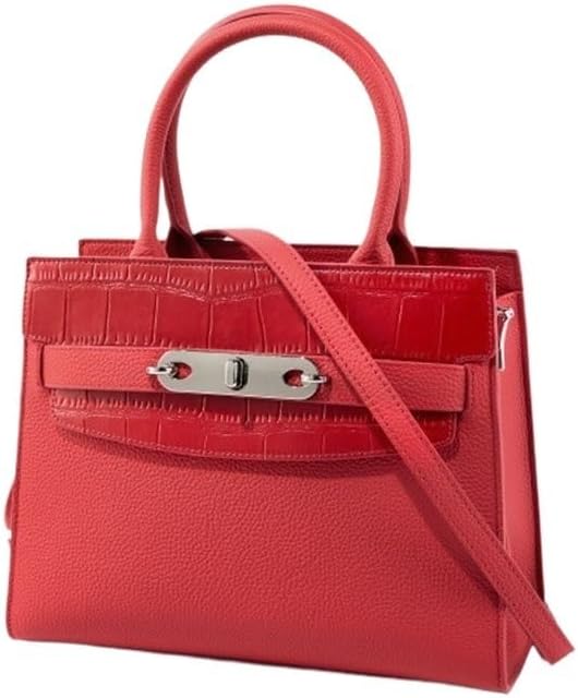 Women's Handbag Genuine Leather Shoulder Crossbody Bag Casual Versatile(White)