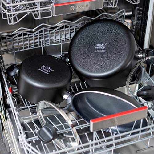 GreenPan, Memphis Ceramic Non-Stick Frying Pan Set- 20 cm + 24 cm + 28 cm, Black 6 Gallery Image