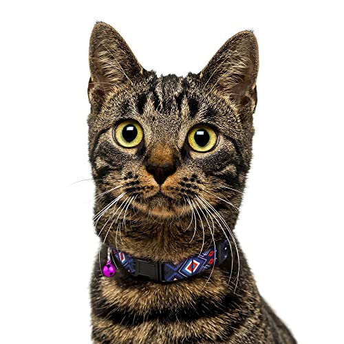 Cat Collar Breakaway 2Pcs Adjustable Pattern Tribal Aztec Southwest Safety Pet Collars For Cats Kitten (Aztec + Tribal) #TOP7